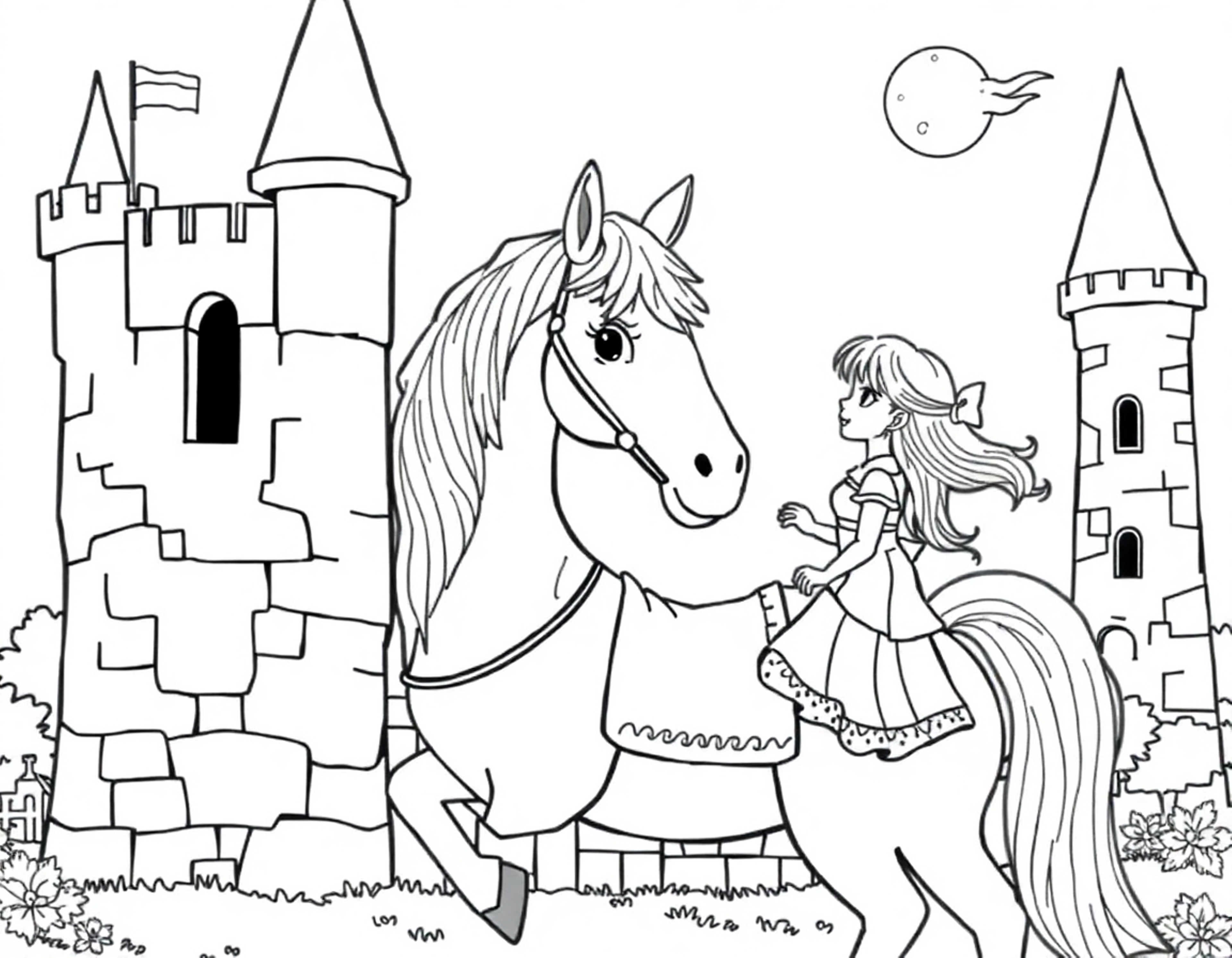 horse castle girl