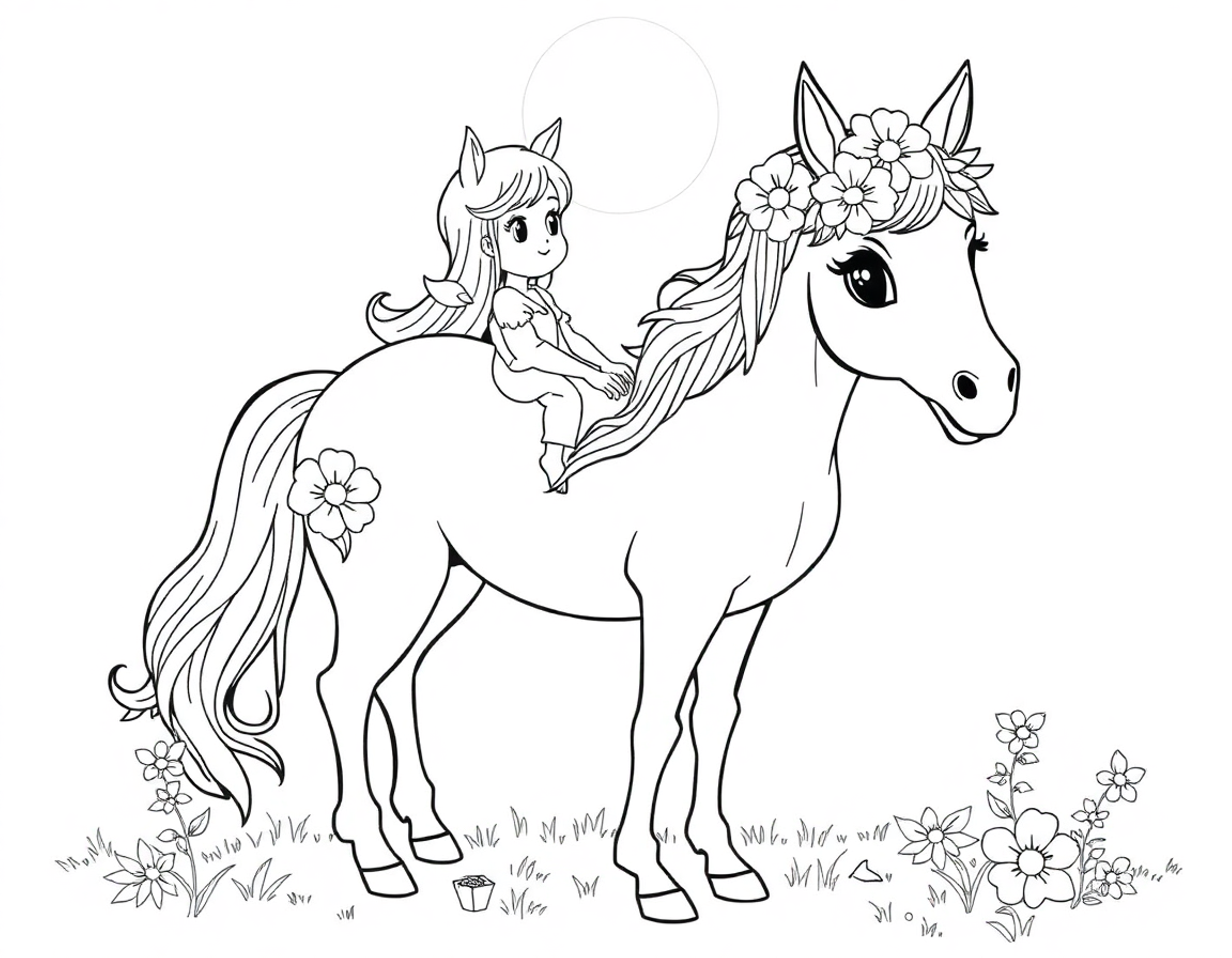 horse flower girl